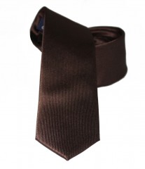               Goldenland slim nyakkendő - Sötétbarna Egyszínű nyakkendő