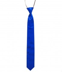 Szatén gumis nyakkendő - Királykék 