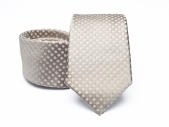        Prémium selyem nyakkendő - Ecru pöttyös Selyem nyakkendők
