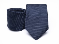 Prémium nyakkendő - Sötétkék aprópöttyös Egyszínű nyakkendő