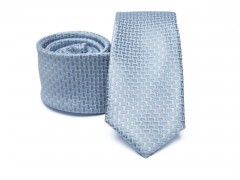 Prémium slim nyakkendő - Világoskék aprómintás 