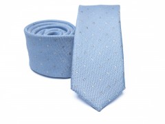 Prémium slim nyakkendő - Világoskék aprópöttyös Aprómintás nyakkendő