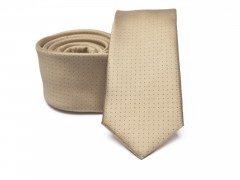 Prémium slim nyakkendő - Arany aprópöttyös Aprómintás nyakkendő