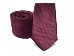 Prémium slim nyakkendő - Burgundi Aprómintás nyakkendő