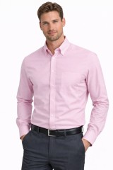                Newsmen 100% pamut h.u slim ing - Rózsaszín Hosszúujjú ing