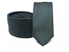 Prémium slim nyakkendő - Zöld kockás Aprómintás nyakkendő