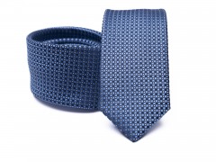 Prémium slim nyakkendő - Kék aprómintás 