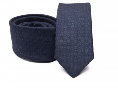 Prémium slim nyakkendő - Kék aprómintás 