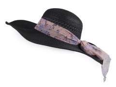  Női nyári szalma kalap - Fekete 