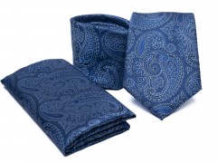    Prémium nyakkendő szett - Kék paisley mintás Szettek
