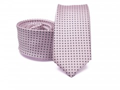    Prémium slim nyakkendő - Rózsaszín pöttyös 