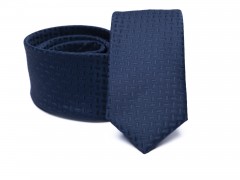    Prémium slim nyakkendő - Sötétkék mintás 