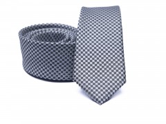    Prémium slim nyakkendő - Szürke mintás 