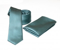        NM Slim szatén szett - Kékesszürke Egyszínű nyakkendő