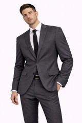                           Newsmen elasztikus slim öltöny - Sötétszürke 