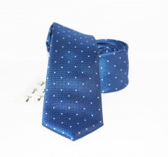                    NM slim szövött nyakkendő - Kék pöttyös Aprómintás nyakkendő
