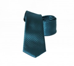                    NM slim szövött nyakkendő - Olajkék Aprómintás nyakkendő
