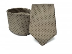        Prémium selyem nyakkendő - Bézs aprómintás 