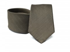        Prémium selyem nyakkendő - Barna aprómintás 
