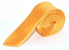 Szatén slim nyakkendő - Aranysárga Egyszínű nyakkendő