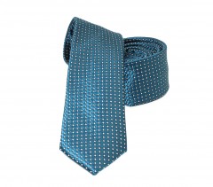                    NM slim szövött nyakkendő - Tengerzöld pöttyös Aprómintás nyakkendő