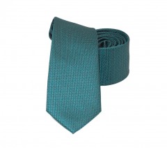                    NM slim szövött nyakkendő - Türkízzöld aprómintás Aprómintás nyakkendő