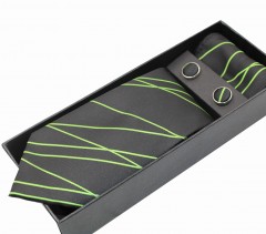                          NM nyakkendő szett - Zöld-fekete mintás Nyakkendők