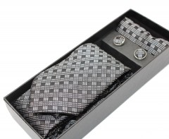                          NM nyakkendő szett - Grafit kockás Nyakkendők