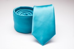    Prémium slim nyakkendő - Türkízkék Egyszínű nyakkendő