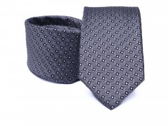         Prémium selyem nyakkendő - Szürke aprómintás Aprómintás nyakkendő