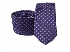    Prémium slim nyakkendő - Kék-piros kockás Kockás nyakkendők
