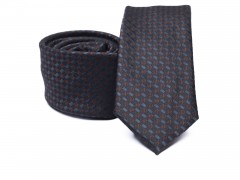    Prémium slim nyakkendő - Sotétbarna mintás Kockás nyakkendők