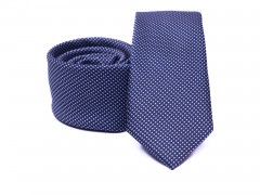    Prémium slim nyakkendő - Kék aprópöttyös 