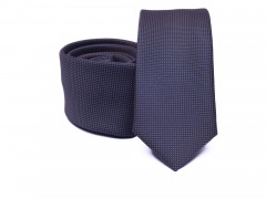    Prémium slim nyakkendő - Sötétkék aprómintás 