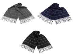 Férfi sál rojtokkal kockás Férfi kesztyű, sál