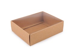    Papírdoboz átlátszó tetővel 12 x 15 cm - 10 db Ajándék csomagolás