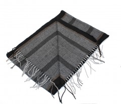    Newsmen unisex kötött sál - Szürke csíkos Férfi kesztyű, sál