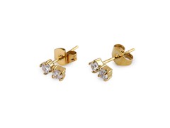             Nemesacél fülbevaló csiszolt kövekkel Női kiegészítők