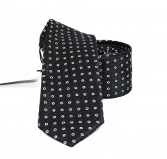                    NM slim szövött nyakkendő - Fekete aprópöttyös 