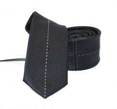                    NM slim szövött nyakkendő - Fekete csíkos 