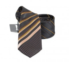                    NM slim szövött nyakkendő - Barna csíkos 