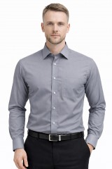             Newsmen h.u normál ing - Szürke Hosszúujjú ing