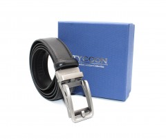                      Tycoon férfi bőr öv díszdobozban - Fekete Férfi öv, ékszer