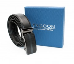                      Tycoon férfi bőr öv díszdobozban - Fekete Férfi öv, ékszer