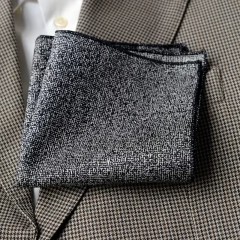                     Exkluzív jaquard díszzsebkendő - Szürke melír Diszzsebkendő