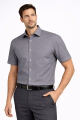                Newsmen r.u normál fit ing - Szürke Egyszínű ing