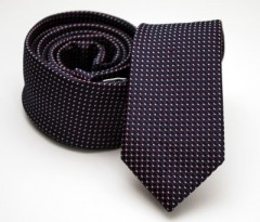    Prémium slim nyakkendő - Sötétlila mintás Aprómintás nyakkendő