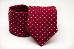 Prémium selyem nyakkendő - Meggybordó mintás Aprómintás nyakkendő