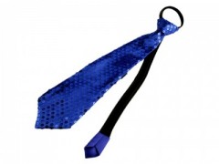 Nyakkendő flitterekkel - Királykék Party,figurás nyakkendő