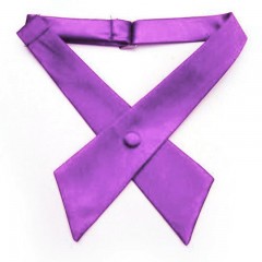   Szatén unisex kereszt nyakkendő - Lila Francia, Ascot, Különlegesség